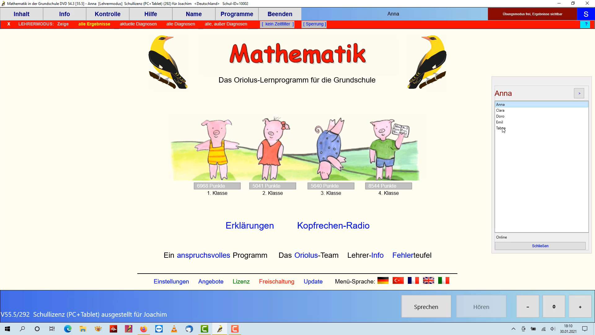 Oriuolus Mathematik Screenshot