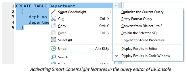 InterBase Features IBConsole - Embarcadero